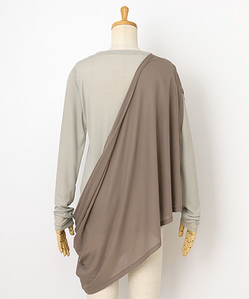 PLAIN PEOPLE / プレインピープル Tシャツ | シア―ハイツイストフライスショール型レイヤードTシャツ | 詳細1