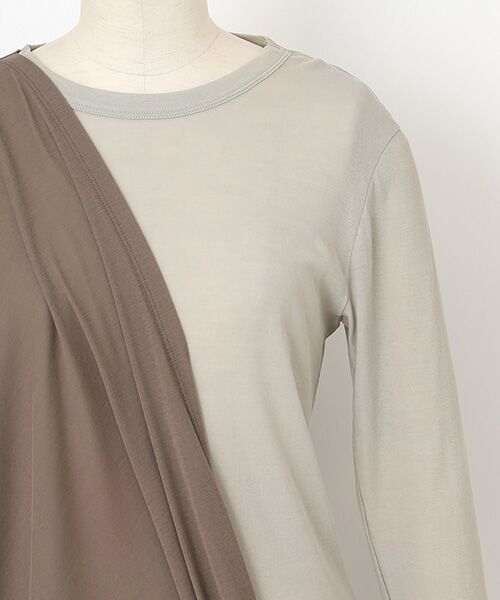 PLAIN PEOPLE / プレインピープル Tシャツ | シア―ハイツイストフライスショール型レイヤードTシャツ | 詳細2