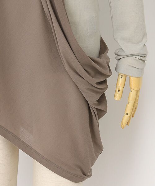 PLAIN PEOPLE / プレインピープル Tシャツ | シア―ハイツイストフライスショール型レイヤードTシャツ | 詳細3