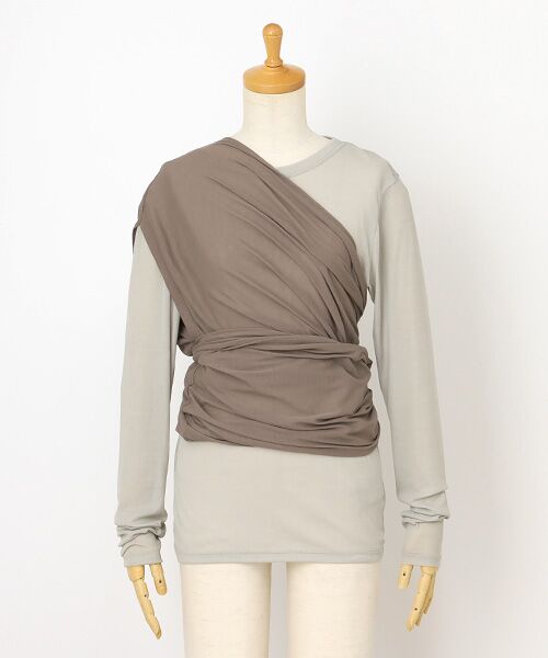PLAIN PEOPLE / プレインピープル Tシャツ | シア―ハイツイストフライスショール型レイヤードTシャツ | 詳細4