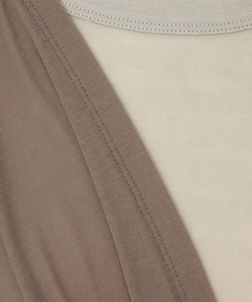 PLAIN PEOPLE / プレインピープル Tシャツ | シア―ハイツイストフライスショール型レイヤードTシャツ | 詳細8