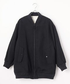 PLAIN PEOPLE / プレインピープル ブルゾン | ウールリネンヘリンボンMA-1型ブルゾン