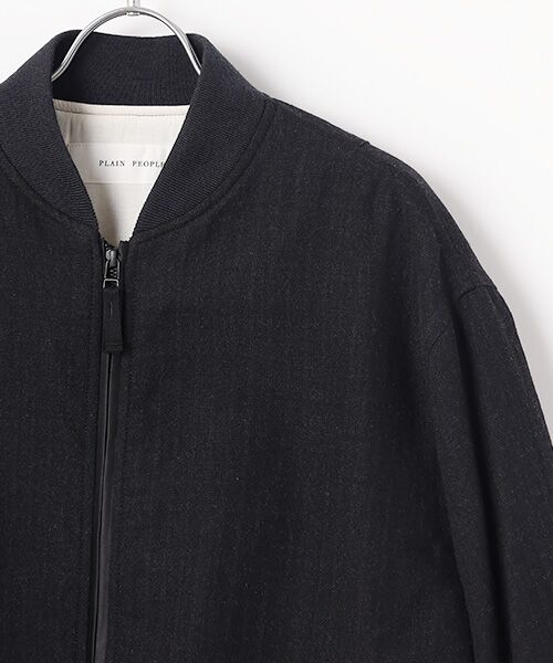 PLAIN PEOPLE / プレインピープル ブルゾン | ウールリネンヘリンボンMA-1型ブルゾン | 詳細2