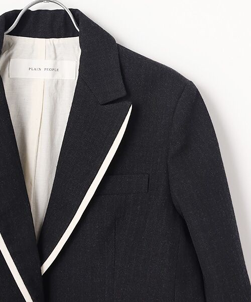 PLAIN PEOPLE / プレインピープル テーラードジャケット | ウールリネンヘリンボンテーラードジャケット | 詳細2