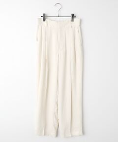 PLAIN PEOPLE / プレインピープル その他パンツ | アセテートギャバジンタックテーパードパンツ