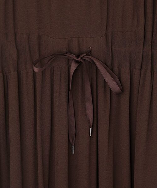 PLAIN PEOPLE / プレインピープル ロング・マキシ丈ワンピース | シアーハイツイストフライスギャザーワンピース | 詳細8