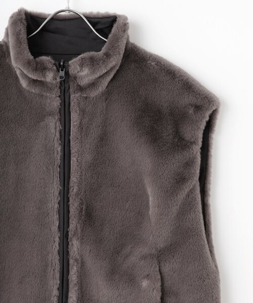 PLAIN PEOPLE / プレインピープル ベスト | リバーシブルファーベスト | 詳細4
