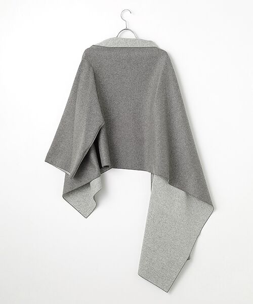 PLAIN PEOPLE / プレインピープル マフラー・ショール・スヌード・ストール | ウールカシミヤダブルクロスジャージ片袖ストール | 詳細2