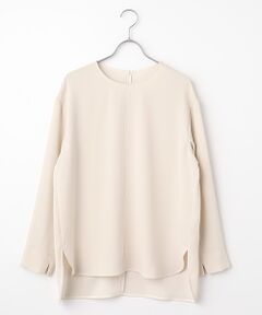 PLAIN PEOPLE / プレインピープル シャツ・ブラウス | バックサテンジョーゼットノーカラーブラウス