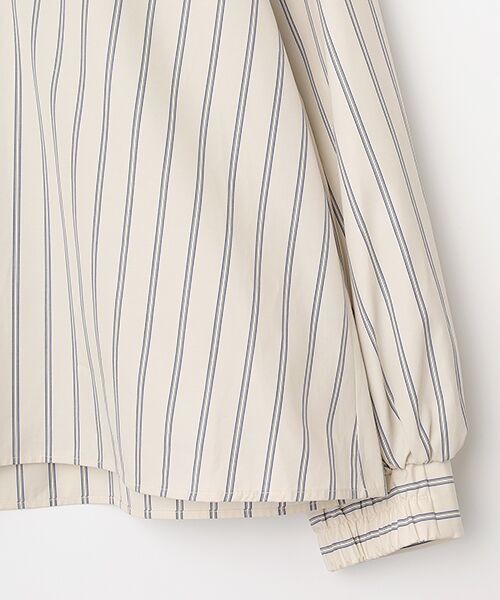 PLAIN PEOPLE / プレインピープル シャツ・ブラウス | コットンラチネ・タイプライターストライプギャザーブラウス | 詳細5