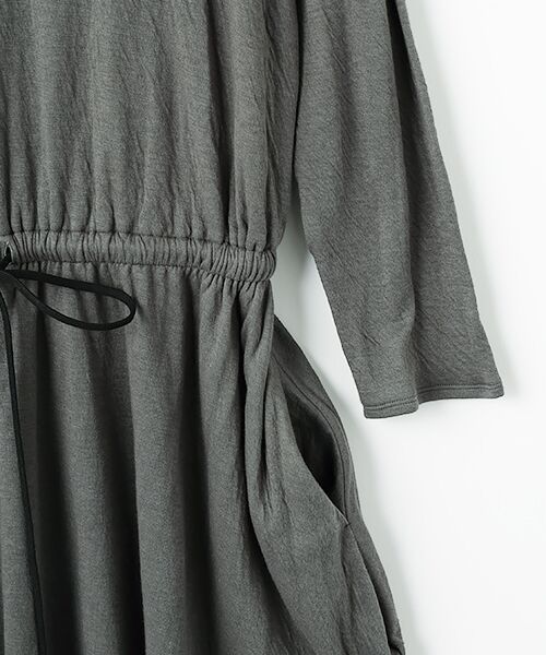 PLAIN PEOPLE / プレインピープル ロング・マキシ丈ワンピース | スーピマカシミヤダブルガーゼロングドレス | 詳細3