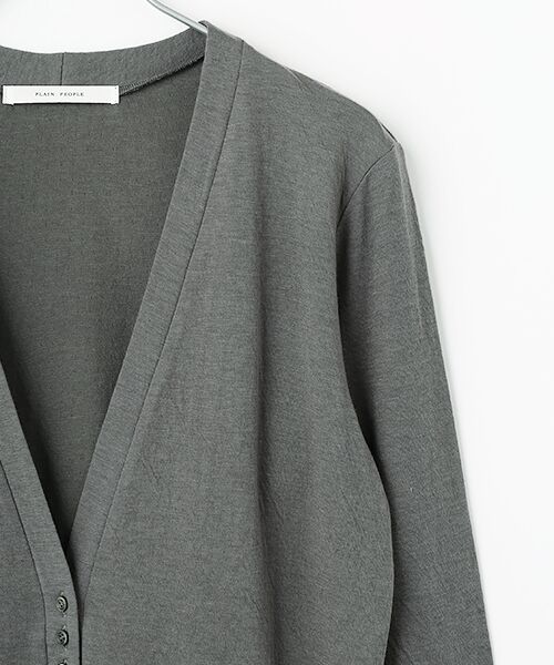 PLAIN PEOPLE / プレインピープル カーディガン・ボレロ | スーピマカシミヤダブルガーゼVネックカーディガン | 詳細2