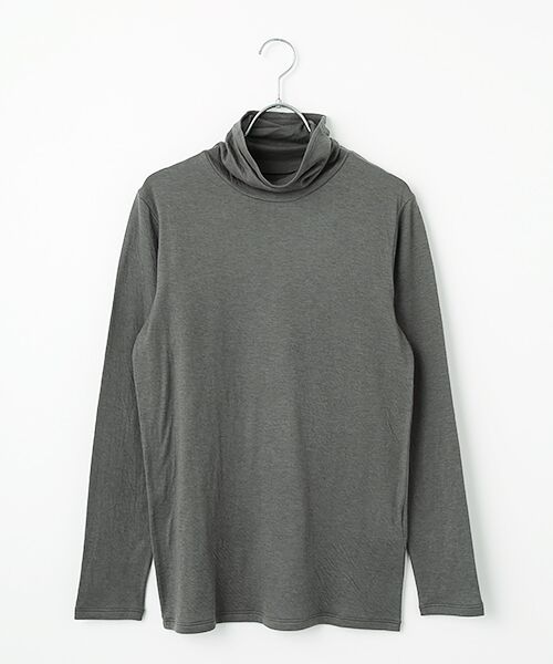 PLAIN PEOPLE / プレインピープル Tシャツ | スーピマカシミヤダブルガーゼロングＴシャツ（グレー）