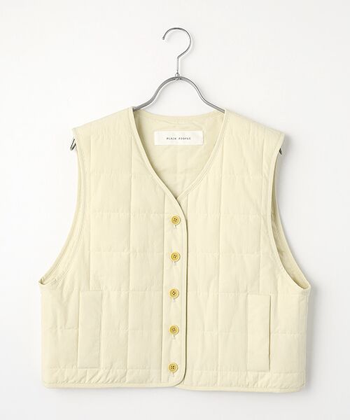 PLAIN PEOPLE / プレインピープル ベスト | コットンキルティングべスト（オフホワイト）