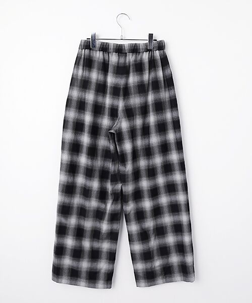 PLAIN PEOPLE / プレインピープル その他パンツ | オンブレチェックワイドストレートパンツ | 詳細1