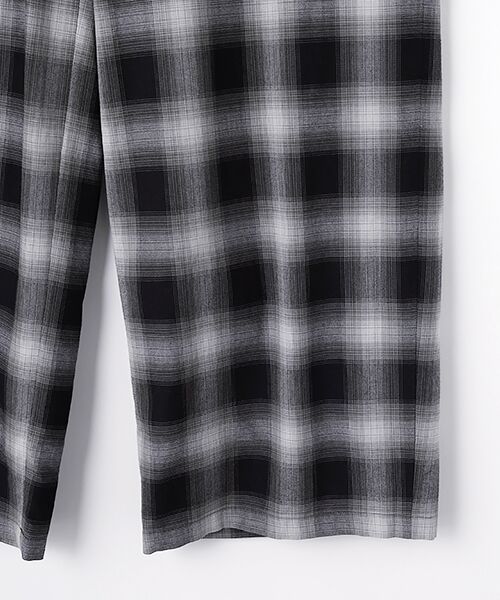 PLAIN PEOPLE / プレインピープル その他パンツ | オンブレチェックワイドストレートパンツ | 詳細3