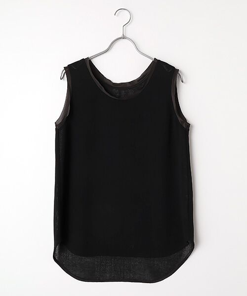 PLAIN PEOPLE / プレインピープル タンクトップ | ウールメッシュタンクトップ（ブラック）