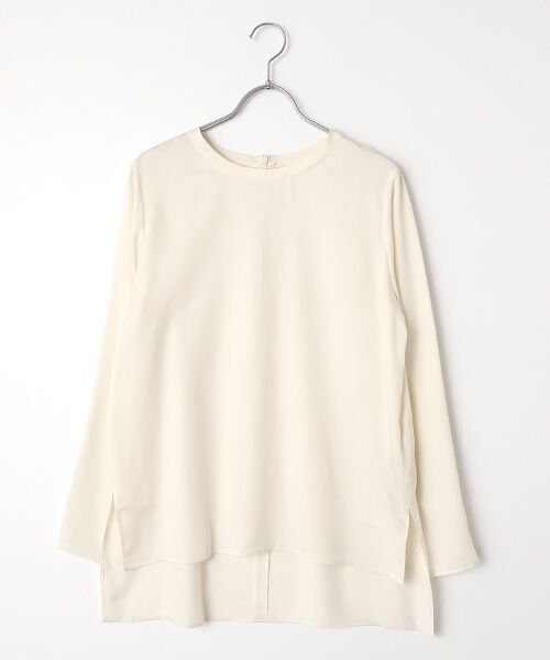 PLAIN PEOPLE / プレインピープル シャツ・ブラウス | キュプラサテンクルーネックブラウス（オフホワイト）