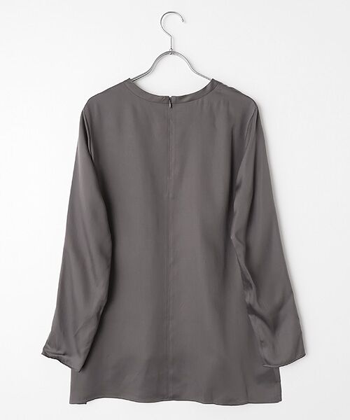 PLAIN PEOPLE / プレインピープル シャツ・ブラウス | キュプラサテンクルーネックブラウス | 詳細2