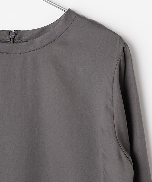 PLAIN PEOPLE / プレインピープル シャツ・ブラウス | キュプラサテンクルーネックブラウス | 詳細3