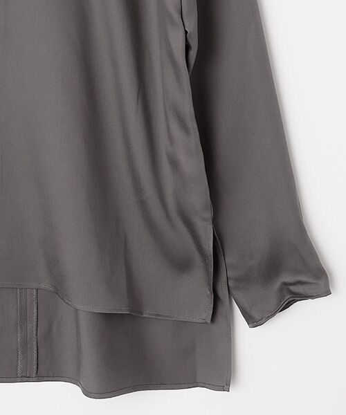 PLAIN PEOPLE / プレインピープル シャツ・ブラウス | キュプラサテンクルーネックブラウス | 詳細4