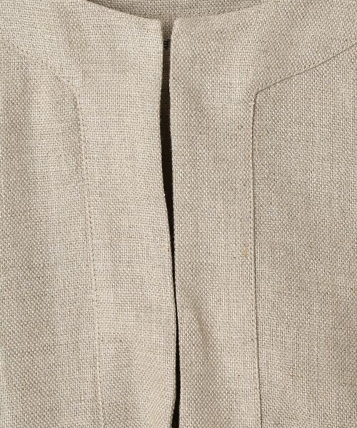 PLAIN PEOPLE / プレインピープル ノーカラージャケット | リネンオックスショートジャケット | 詳細6