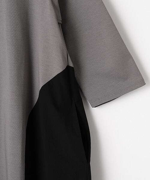 PLAIN PEOPLE / プレインピープル ロング・マキシ丈ワンピース | オーガニックヘビージャージードッキングコクーンドレス | 詳細3