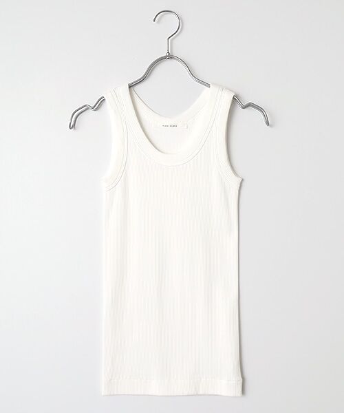 PLAIN PEOPLE / プレインピープル タンクトップ | ギザコットンタンクトップ（ホワイト）