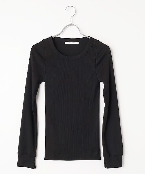 PLAIN PEOPLE / プレインピープル Tシャツ | ギザコットンロングスリーブ Tシャツ（ブラック）