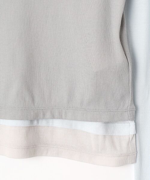 PLAIN PEOPLE / プレインピープル Tシャツ | シア―ハイツイストフライスレイヤードトップス | 詳細3