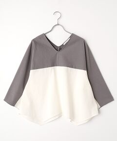 PLAIN PEOPLE / プレインピープル Tシャツ | オーガニックヘビージャージー切り替えドルマンプルオーバー