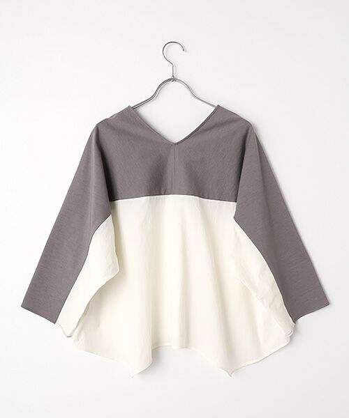 PLAIN PEOPLE / プレインピープル Tシャツ | オーガニックヘビージャージー切り替えドルマンプルオーバー | 詳細2