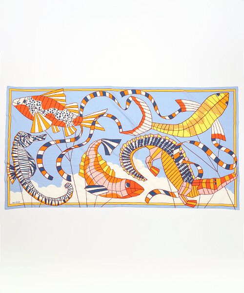 PLAIN PEOPLE / プレインピープル マフラー・ショール・スヌード・ストール | 【INOUI EDITIONS/イヌイエディション】ストール/CERFS VOLANTS（オレンジ）