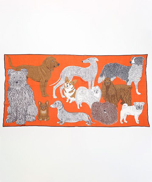 PLAIN PEOPLE / プレインピープル マフラー・ショール・スヌード・ストール | 【INOUI EDITIONS/イヌイエディション】ストール/COTTON TOUTOU（オレンジ）