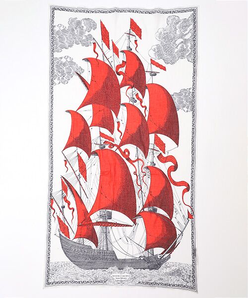 PLAIN PEOPLE / プレインピープル マフラー・ショール・スヌード・ストール | 【INOUI EDITIONS/イヌイエディション】ストール/DES RIVES ET DESREVES（レッド）