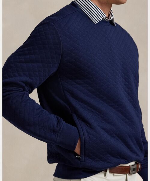 POLO GOLF / RLX / ポロ ゴルフ / RLX スウェット | (RLX)キルテッド ダブルニット クルーネック スウェットシャツ | 詳細4