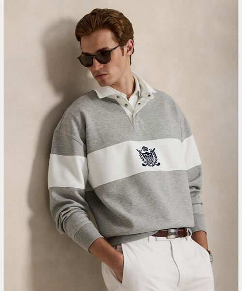 POLO GOLF / RLX/ポロ ゴルフ / RLX (RLX)リラックス フィット クレスト ラグビー スウェットシャツ 020グレー L POLO GOLF / RLX/ポロ ゴルフ / RLX (RLX)リラックス フィット クレスト ラグビー スウェットシャツ 020グレー L
