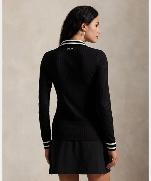 POLO GOLF / RLX / ポロ ゴルフ / RLX ポロシャツ | （RLX）スリム フィット リブニット ロングスリーブ ポロシャツ | 詳細3