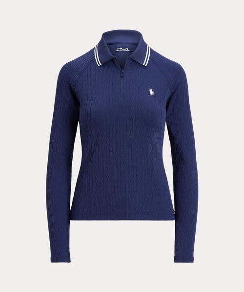 POLO GOLF / RLX / ポロ ゴルフ / RLX ポロシャツ | （RLX）ケーブル クォータージップ ロングスリーブ ポロシャツ | 詳細1
