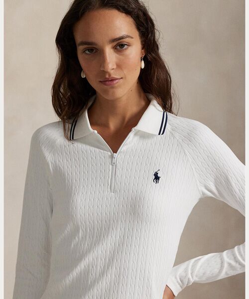 POLO GOLF / RLX / ポロ ゴルフ / RLX ポロシャツ | （RLX）ケーブル クォータージップ ロングスリーブ ポロシャツ | 詳細4