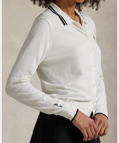 POLO GOLF / RLX / ポロ ゴルフ / RLX カーディガン・ボレロ | （RLX）コットンブレンド ポロカラー カーディガン | 詳細4