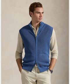 【新品】RLX レディース ベスト オリーブグリーン RALPH LAUREN｜(RLX)ストレッチ ダブルニット フルジップ ベスト