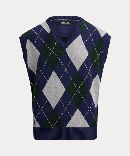 POLO GOLF / RLX / ポロ ゴルフ / RLX ベスト | （POLO GOLF）ビッグ フィット パフォーマンス アーガイル セーター ベスト | 詳細1