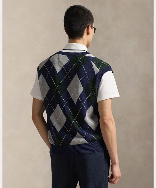 POLO GOLF / RLX / ポロ ゴルフ / RLX ベスト | （POLO GOLF）ビッグ フィット パフォーマンス アーガイル セーター ベスト | 詳細3