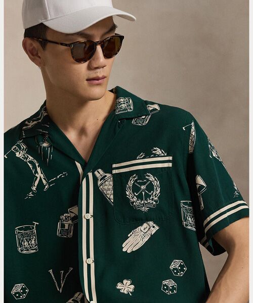 POLO GOLF / RLX / ポロ ゴルフ / RLX シャツ・ブラウス | （RLX）クラシック フィット ゴルフプリント キャンプ シャツ | 詳細4