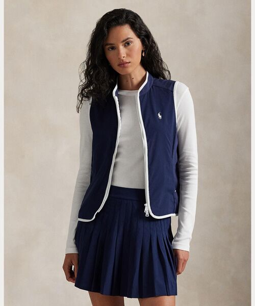 POLO GOLF / RLX / ポロ ゴルフ / RLX ベスト | （RLX）フレンチ テリー フルジップ ベスト（410ネイビー）