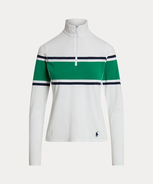 POLO GOLF / RLX / ポロ ゴルフ / RLX その他トップス | （RLX）ストライプド ストレッチジャージー クォータージップ（100ホワイト）