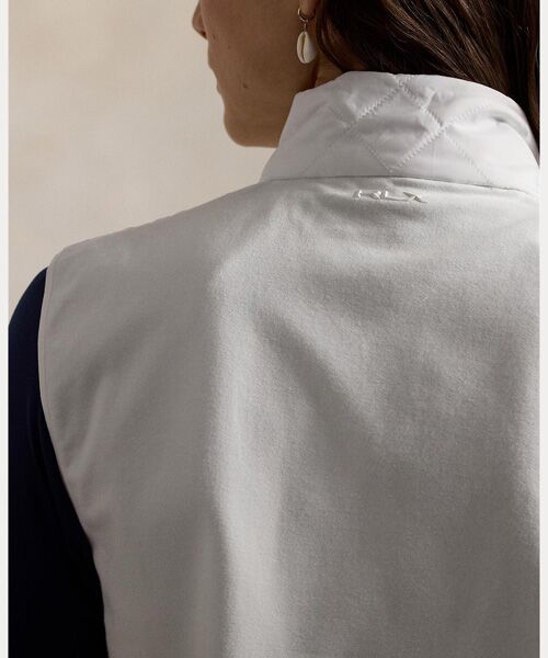 POLO GOLF / RLX / ポロ ゴルフ / RLX ベスト | （RLX）ハイブリッド キルテッドパネル スリーブレス ジップ ベスト | 詳細4