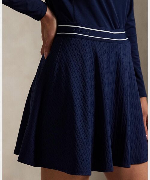 POLO GOLF / RLX / ポロ ゴルフ / RLX ミニ・ひざ丈スカート | （RLX）ケーブルモチーフ Aライン スコート | 詳細4