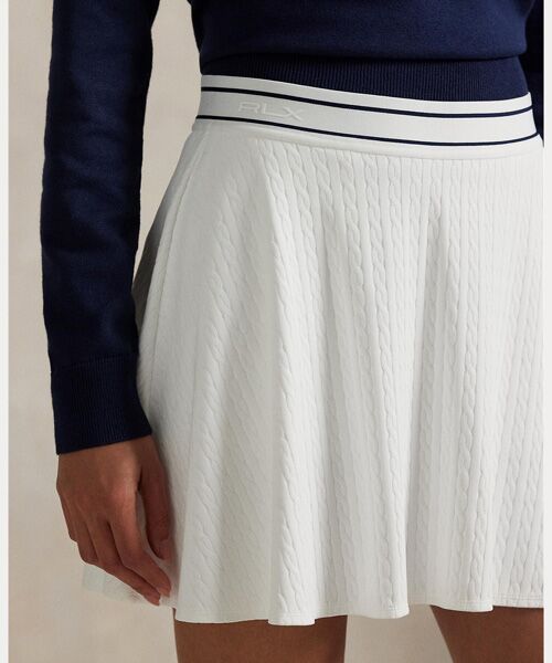 POLO GOLF / RLX / ポロ ゴルフ / RLX ミニ・ひざ丈スカート | （RLX）ケーブルモチーフ Aライン スコート | 詳細4